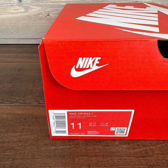 Nike Air Max 1 Mens Size 11 Gym Red Sail University Red Crimson HQ3607 687 - Picture 9 of 9